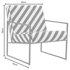 Fauteuil d'appoint moderne en tissu beige clair avec design compact pour salon