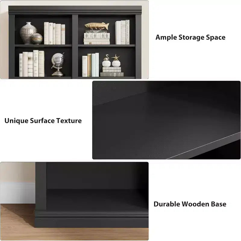 Étagère haute de 189 cm avec 2 rangées de rangement, étagère double largeur à 6 niveaux, bibliothèque autoportante spacieuse pour salon, bureau, bibliothèque
