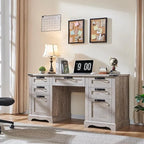 Scrivania direzionale da 60 pollici in stile rustico, scrivania per ufficio domestico in legno, scrivania per computer