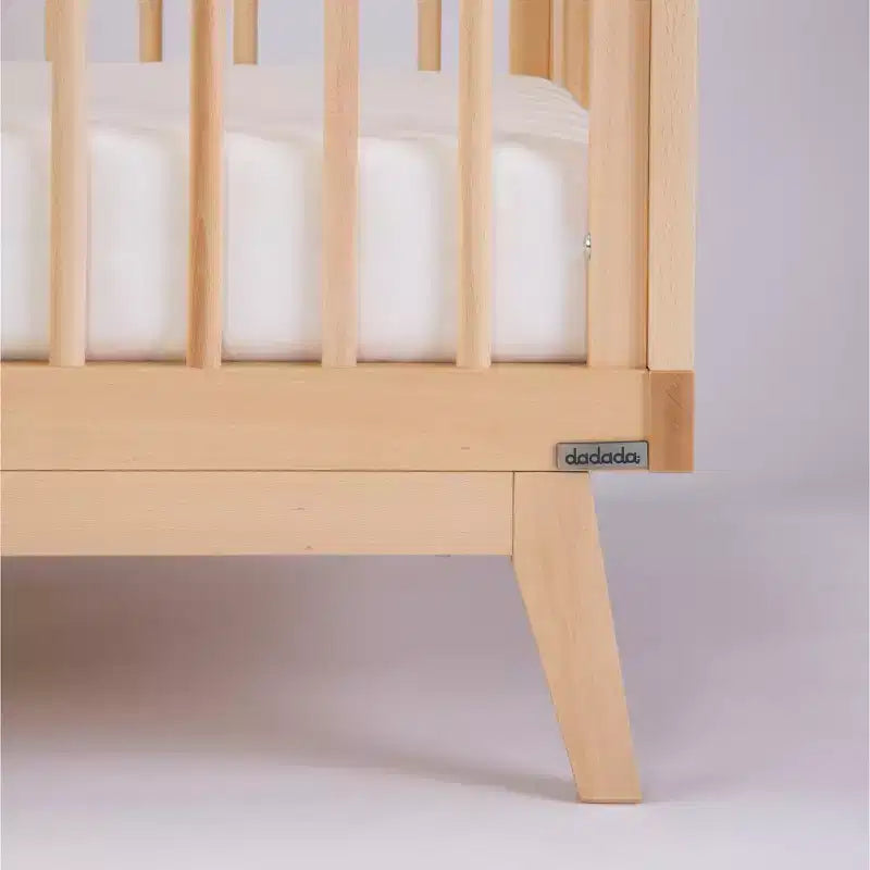 Culla Convertibile 3-in-1, in Solido Legno di Faggio Europeo, Certificata GREENGUARD Gold, Fabbricata in Italia