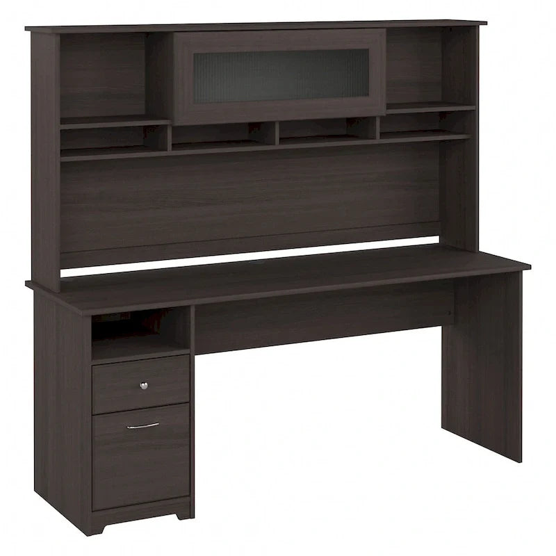 Scrivania per computer da 72" con libreria e cassetti di