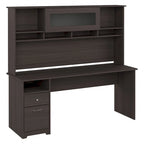Scrivania per computer da 72" con libreria e cassetti di