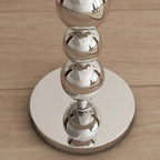 Lampadaire moderne décoratif à boules superposées avec abat-jour en tissu