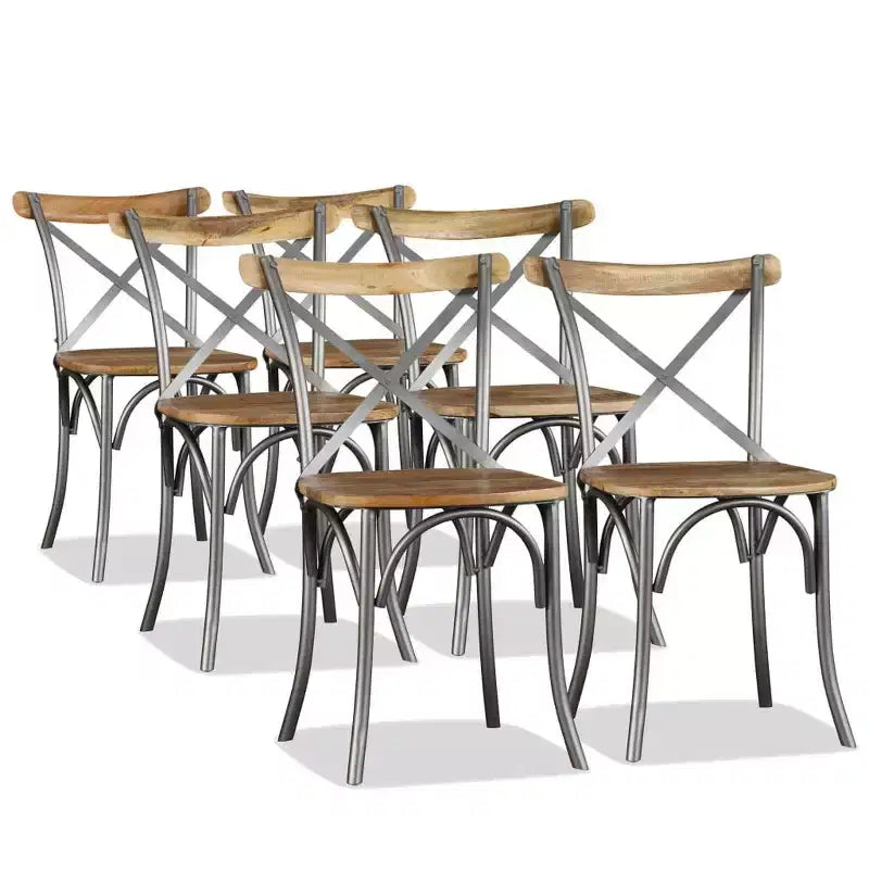 vidaXL Sedie da Pranzo 2 pz Legno Massello di Mango Standard Legno Naturale