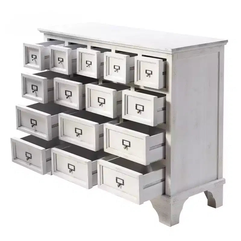 Cassettiera da Farmacia con 15 Cassetti Bianca - Stylecraft