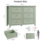 Commode 6 tiroirs, commode haute en bois avec tiroirs profonds, meuble de rangement avec poignées métalliques pour entrée, couloir, salon, chambre d'enfants, placard