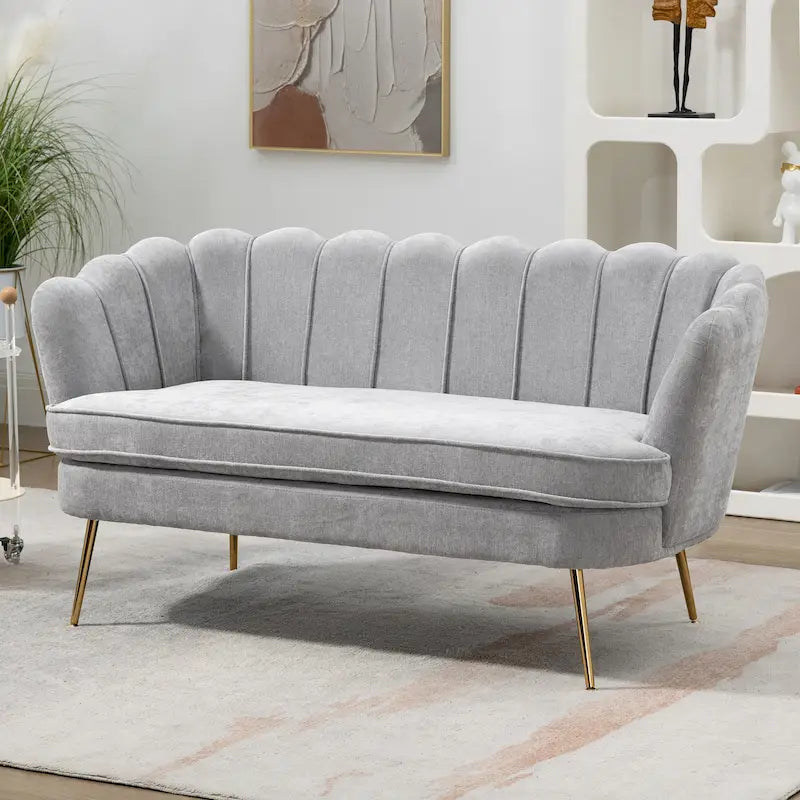 Divanetto Imbottito Stile Mid-Century Modern 59W