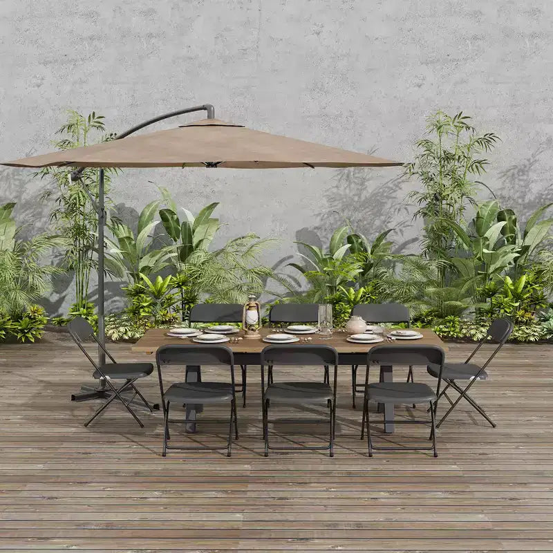 Lot de 10 chaises pliantes SUGIFT en plastique pour usage intérieur et extérieur, capacité de charge de 158 kg