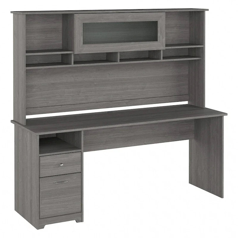 Scrivania per computer da 72" con libreria e cassetti di
