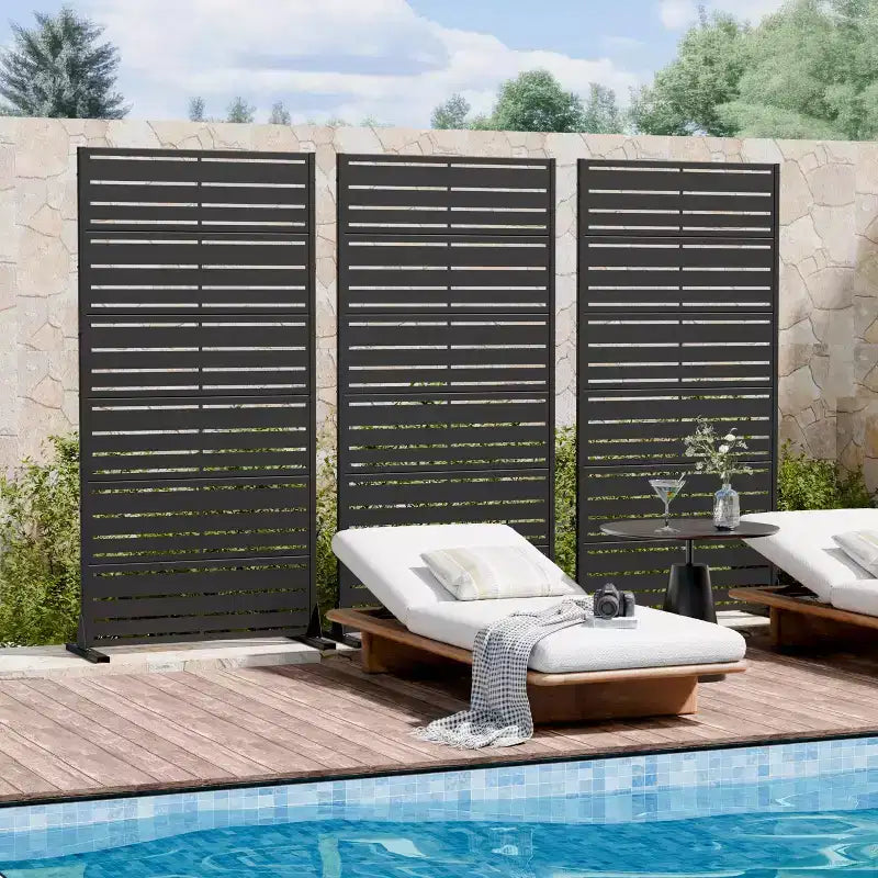 Wide-Narrow Divisorio con alette in acciaio zincato nero, 72x35x16, 6-Schermo domestico a doppia faccia