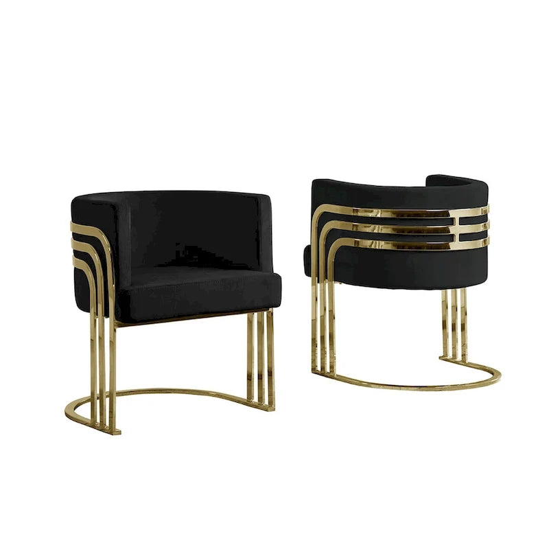 Fauteuil d'appoint barillet en velours bleu marine / noir / beige / gris foncé avec base dorée pour 1 personne