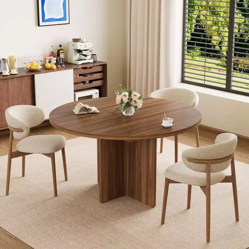 Tavolo da pranzo rotondo allungabile da 43,3''-59'' per 4-8 persone, moderno tavolo da pranzo ovale da cucina con prolunghe rimovibili, tavolo da pranzo per sala da pranzo, cucina