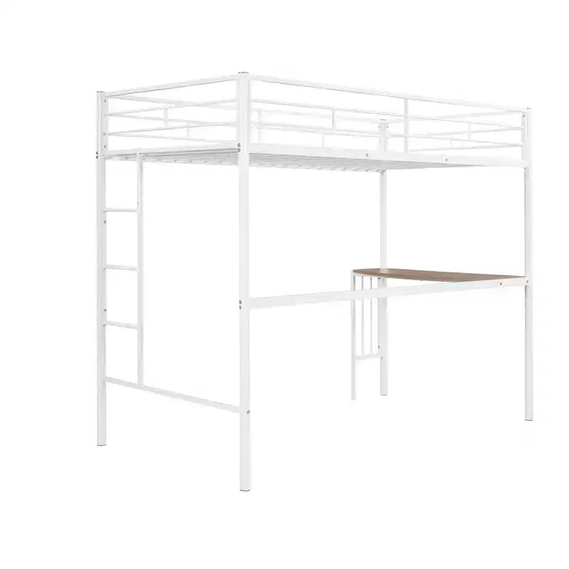 Lit superposé en métal une place sur deux places avec bureau, lit mezzanine une place avec lit inférieur double séparé pour enfants
