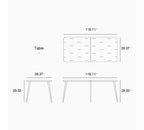 Ensemble de salle à manger d'extérieur PURPLE LEAF en osier tout temps avec table, cadre entièrement en aluminium pour pelouse, jardin, terrasse avec coussins