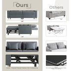 AECOJOY Divano Letto 3 in 1, Letto Singolo Convertibile