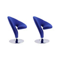 Set di 2 Poltrone Girevoli "Curl" in Misto Lana - Manhattan Comfort