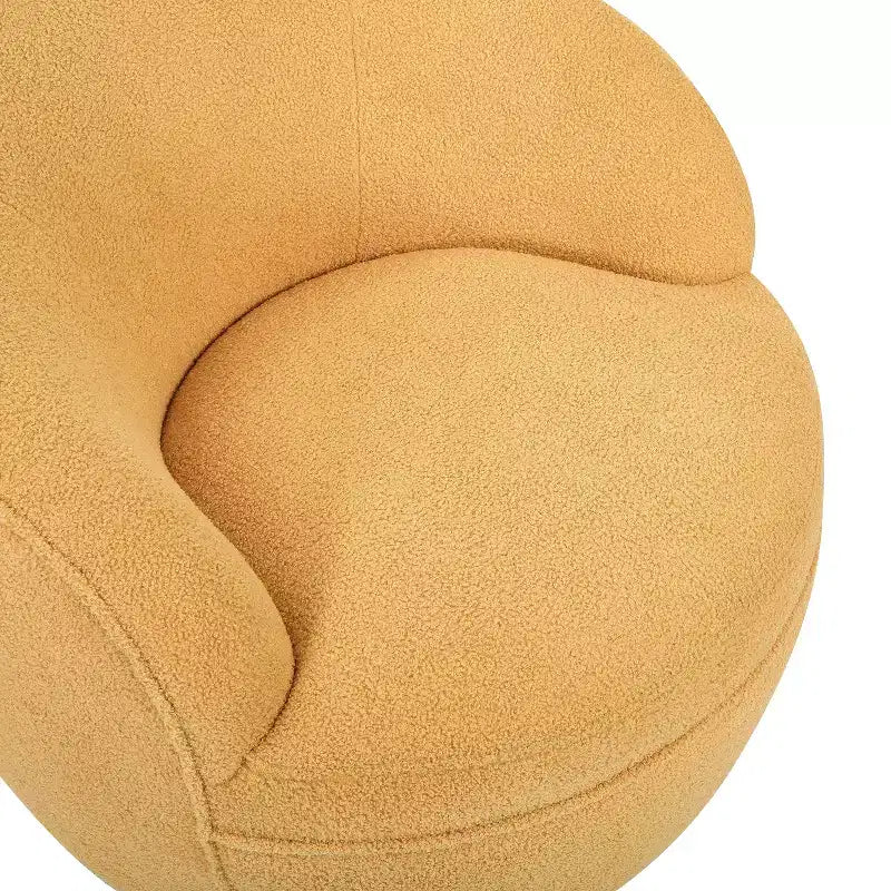 Poltrona a botte girevole Roundhill Furniture Galleria 360 in finta pelliccia di montone