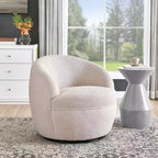 Poltrona a botte girevole Roundhill Furniture Galleria 360 in finta pelliccia di montone