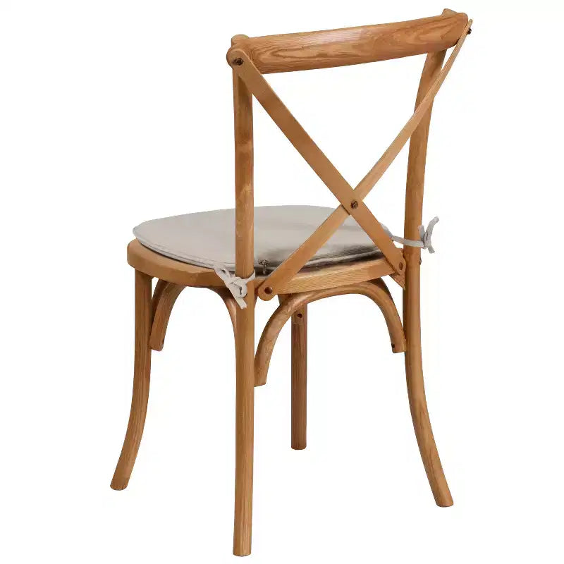 Sedia impilabile in legno con schienale a croce e cuscino serie HERCULES Flash Furniture