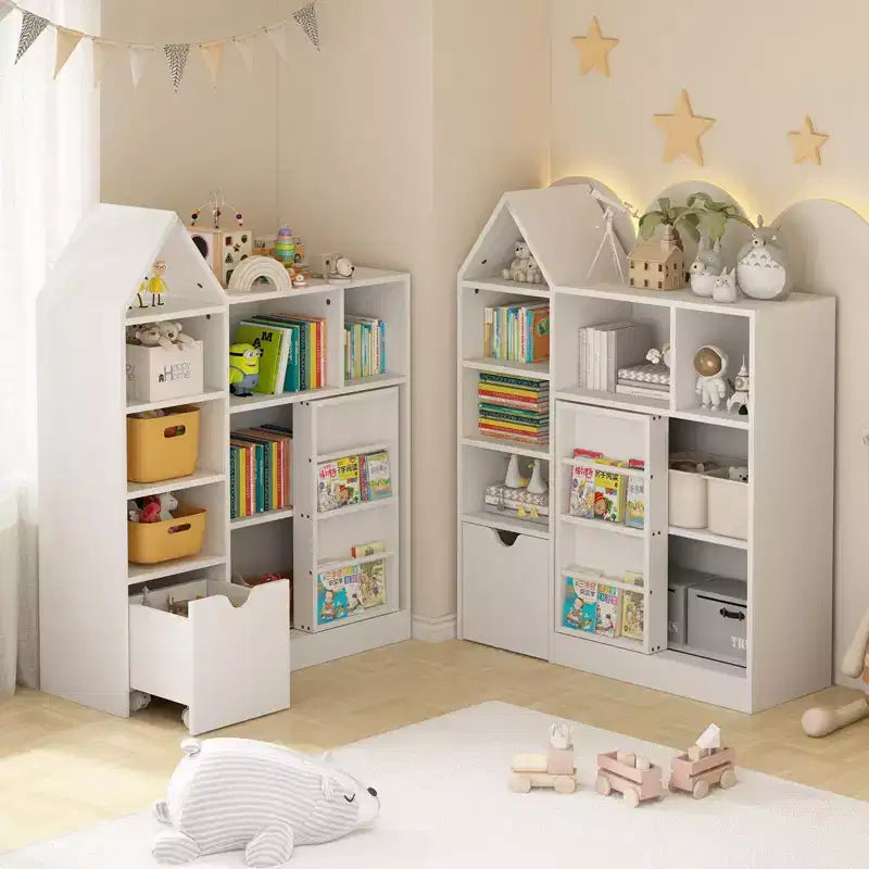 Organizer per bambini, Organizzatore per giocattoli e libri con 8 scomparti e cassetti estraibili - Ideale per sale giochi e camerette