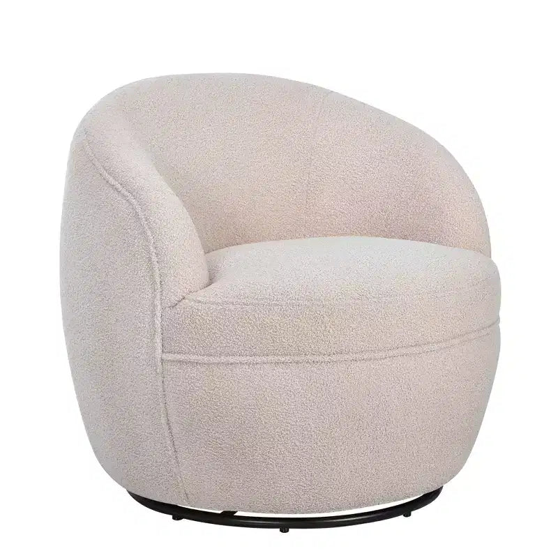 Poltrona a botte girevole Roundhill Furniture Galleria 360 in finta pelliccia di montone