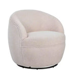 Poltrona a botte girevole Roundhill Furniture Galleria 360 in finta pelliccia di montone