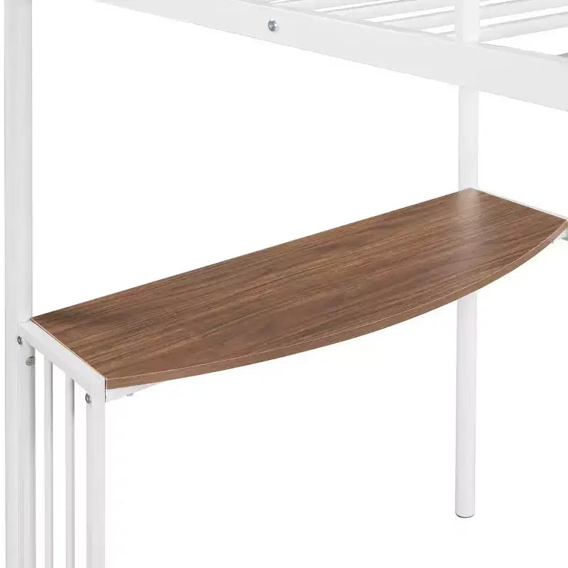 Lit superposé en métal une place sur deux places avec bureau, lit mezzanine une place avec lit inférieur double séparé pour enfants