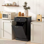 Mobile da cucina con pattumiera a ribalta, mobile per la raccolta differenziata indipendente, supporto per pattumiera con cassetto