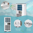Climatiseur portable Costway 10000 BTU 3-en-1 refroidisseur d'air avec ventilateur déshumidificateur mode veille