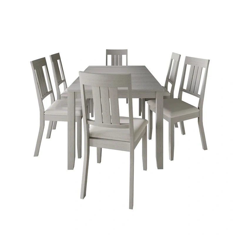 Set da pranzo classico in legno a 7 pezzi CraftPorch