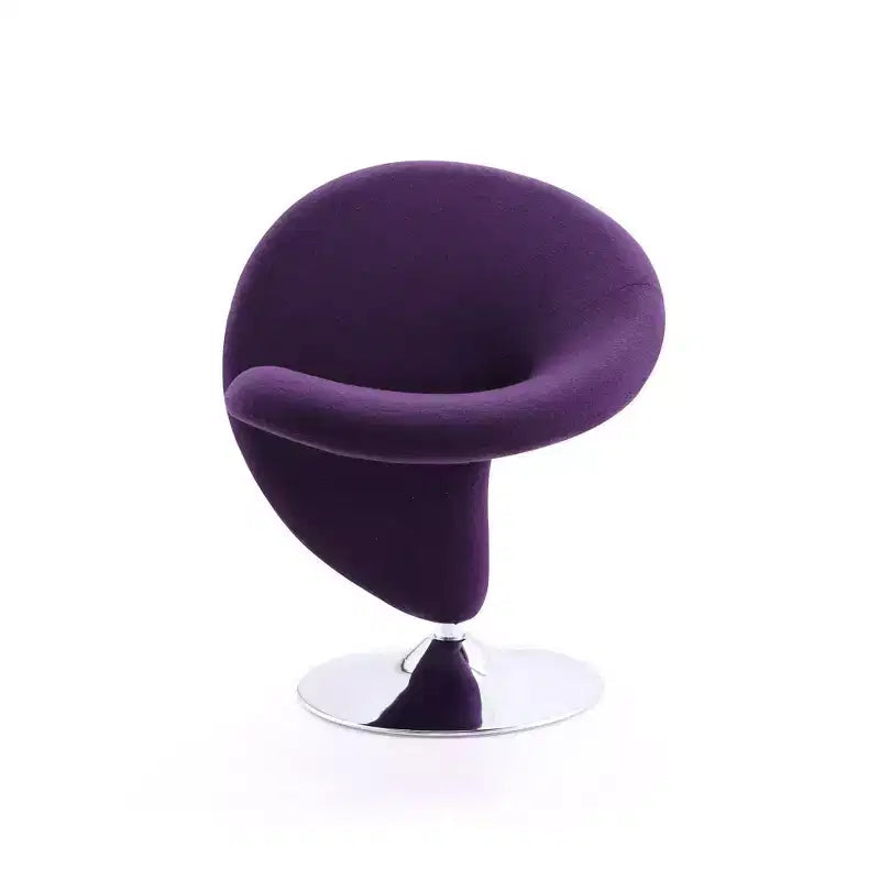 Set di 2 Poltrone Girevoli "Curl" in Misto Lana - Manhattan Comfort