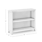 Libreria a 2 ripiani in legno di pino 38x12x42, ripiani regolabili per camerette o sale giochi
