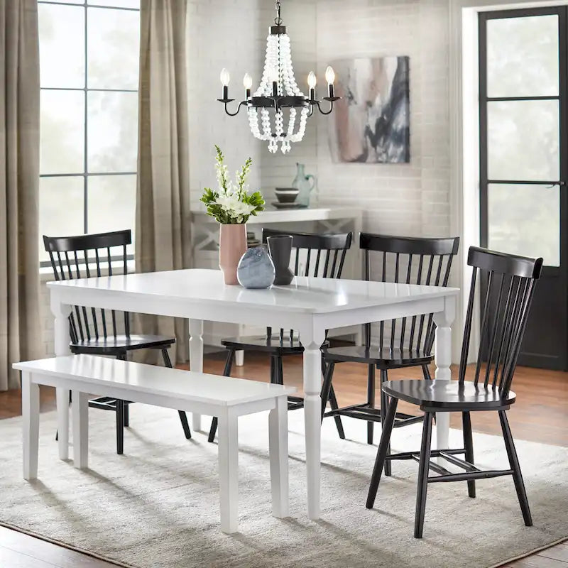 Chaises de salle à manger à barreaux en bois massif Venice Simple Living (Lot de 2)
