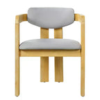 ModernLuxe Set da pranzo rotondo da esterno a 5 pezzi in legno di acacia, tavolo da 47" con 4 sedie a barilotto imbottite per giardino/patio/cortile