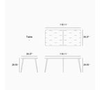 Ensemble de salle à manger d'extérieur PURPLE LEAF en osier tout temps avec table, cadre entièrement en aluminium pour pelouse, jardin, terrasse avec coussins