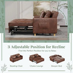AECOJOY Divano Letto 3 in 1, Letto Singolo Convertibile