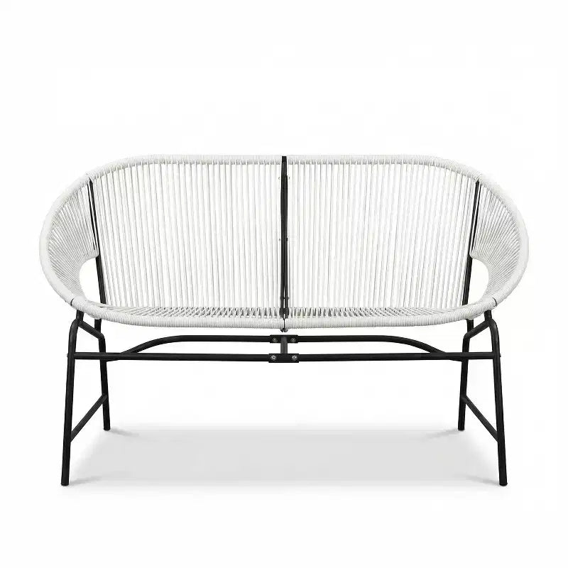 Christopher Knight Home Paoa Set Salotto da Esterno in 3 Pezzi Intrecciato con Struttura in Ferro (Tavolo Non Incluso)