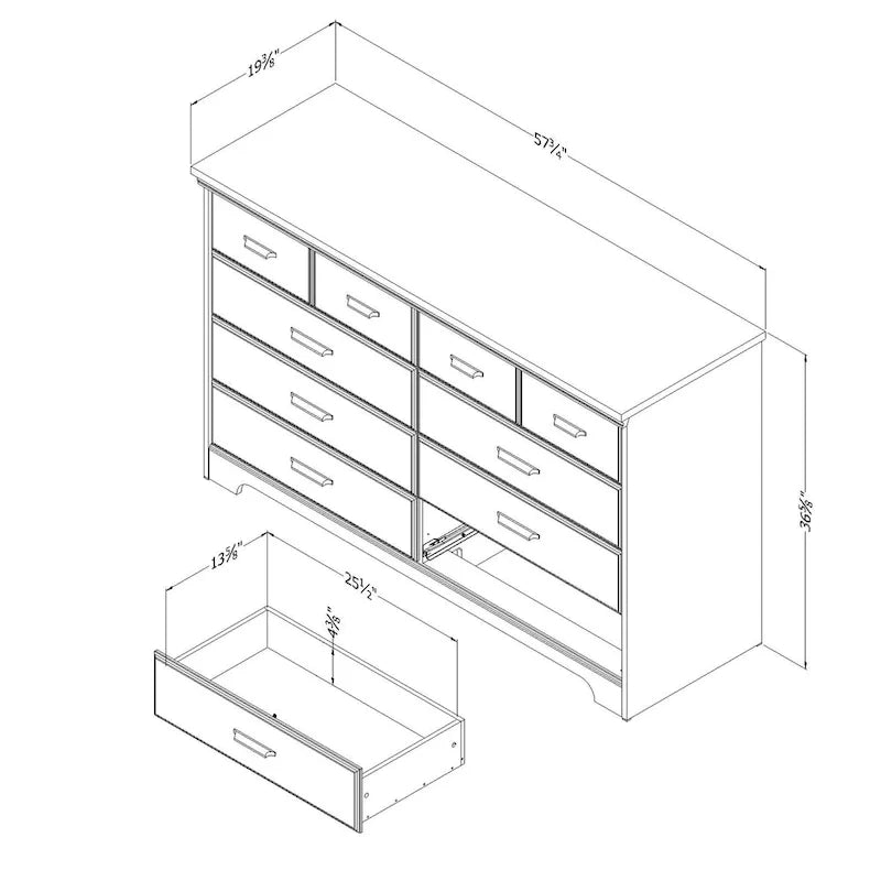 Cassettiera doppia a 8 cassetti