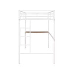 Lit superposé en métal une place sur deux places avec bureau, lit mezzanine une place avec lit inférieur double séparé pour enfants