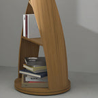 Libreria verticale a 5 ripiani in legno modello clessidra contemporanea