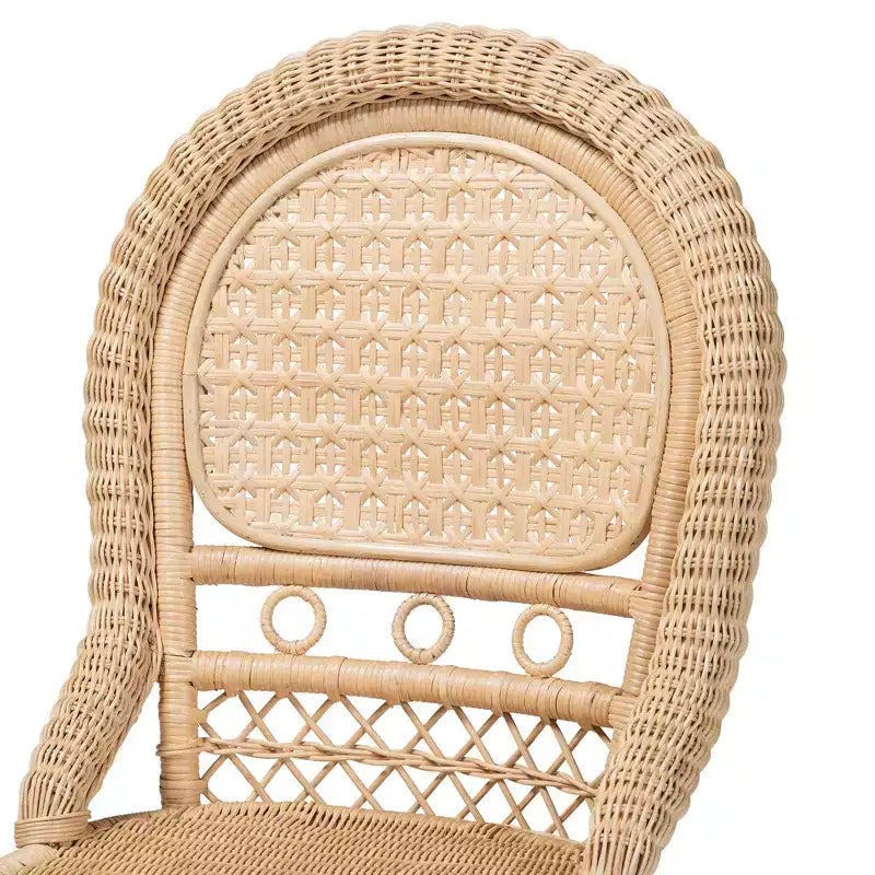 Set di 2 sedie da pranzo in rattan marrone naturale Jelita Modern Bohemian Bali & Pari