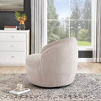 Poltrona a botte girevole Roundhill Furniture Galleria 360 in finta pelliccia di montone