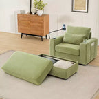 Divano letto Chaise Lounge con pouf contenitore mobile, seduta profonda