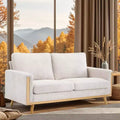 VINGLI Divanetto comodo in stile Mid-Century da 172 cm (68' W), divano a due posti con supporto a molla e struttura in legno massello, piccolo divano in tessuto a coste