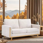 VINGLI Divanetto comodo in stile Mid-Century da 172 cm (68' W), divano a due posti con supporto a molla e struttura in legno massello, piccolo divano in tessuto a coste