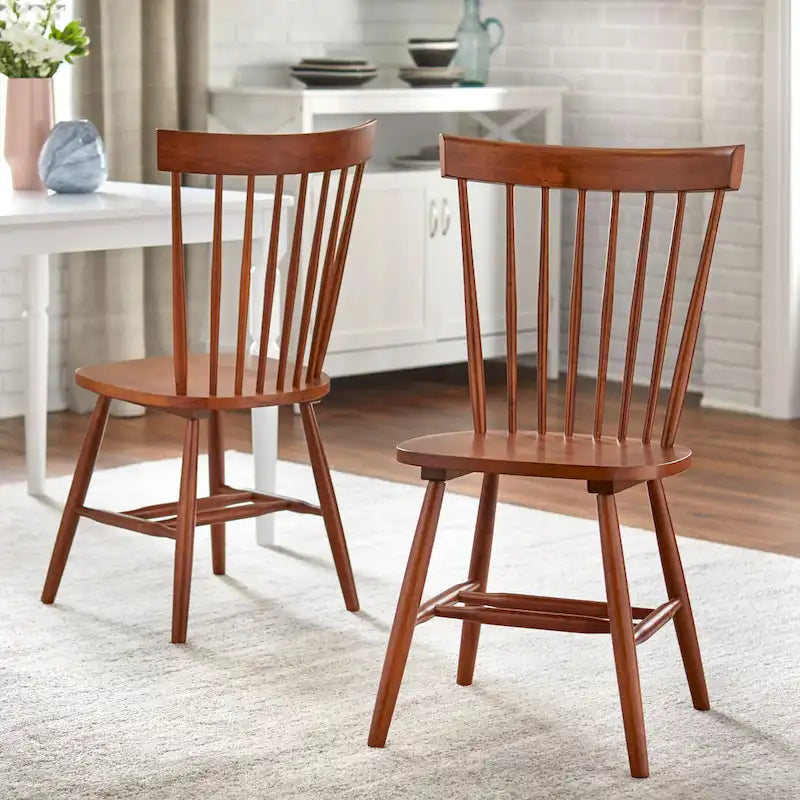 Sedie da pranzo con schienale a fusi in legno massello Simple Living Venice (set da 2)