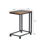 Divano Letto Convertibile FurnitureR con Set Tavolino Laterale su Ruote, Divano Moderno in Velluto a Coste con Tavolino per Snack Movibile per Soggiorno, Appartamento, Spazi Piccoli