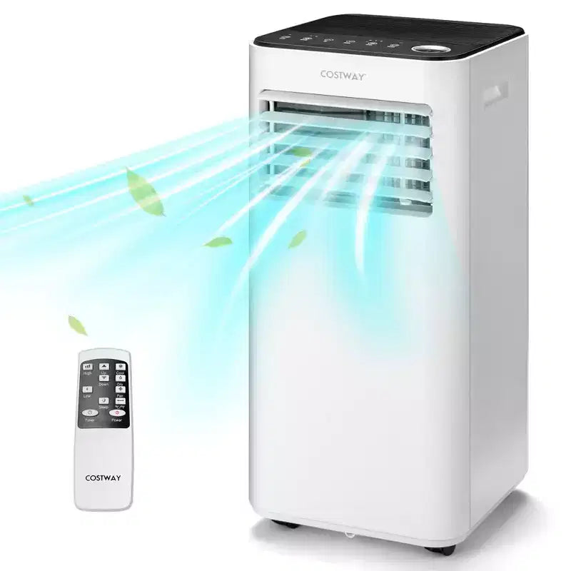 Climatiseur portable Costway 10000 BTU 3-en-1 refroidisseur d'air avec ventilateur déshumidificateur mode veille