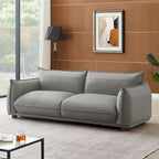 Canapé Manar en cuir véritable, luxe moderne du milieu du siècle