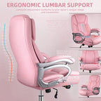 Sedia da Ufficio Direzionale Bossin Extra Large, 500 libbre, Ergonomica con Supporto Lombare Regolabile, Schienale Alto in Pelle PU, per Computer